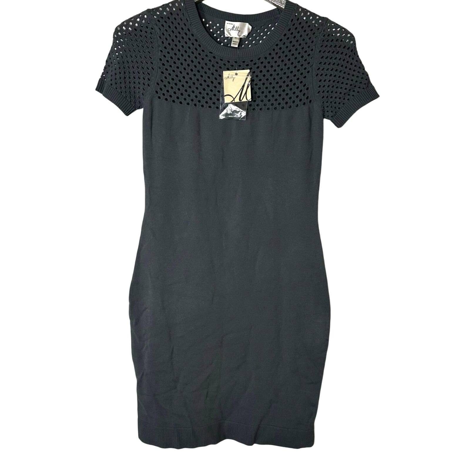 Milly Yulia Net Dress In Gray